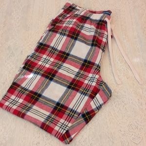 Old Navy Pants Pajama PJs Plaid Cozy Warm Soft Pants Pockets Elastic Waist